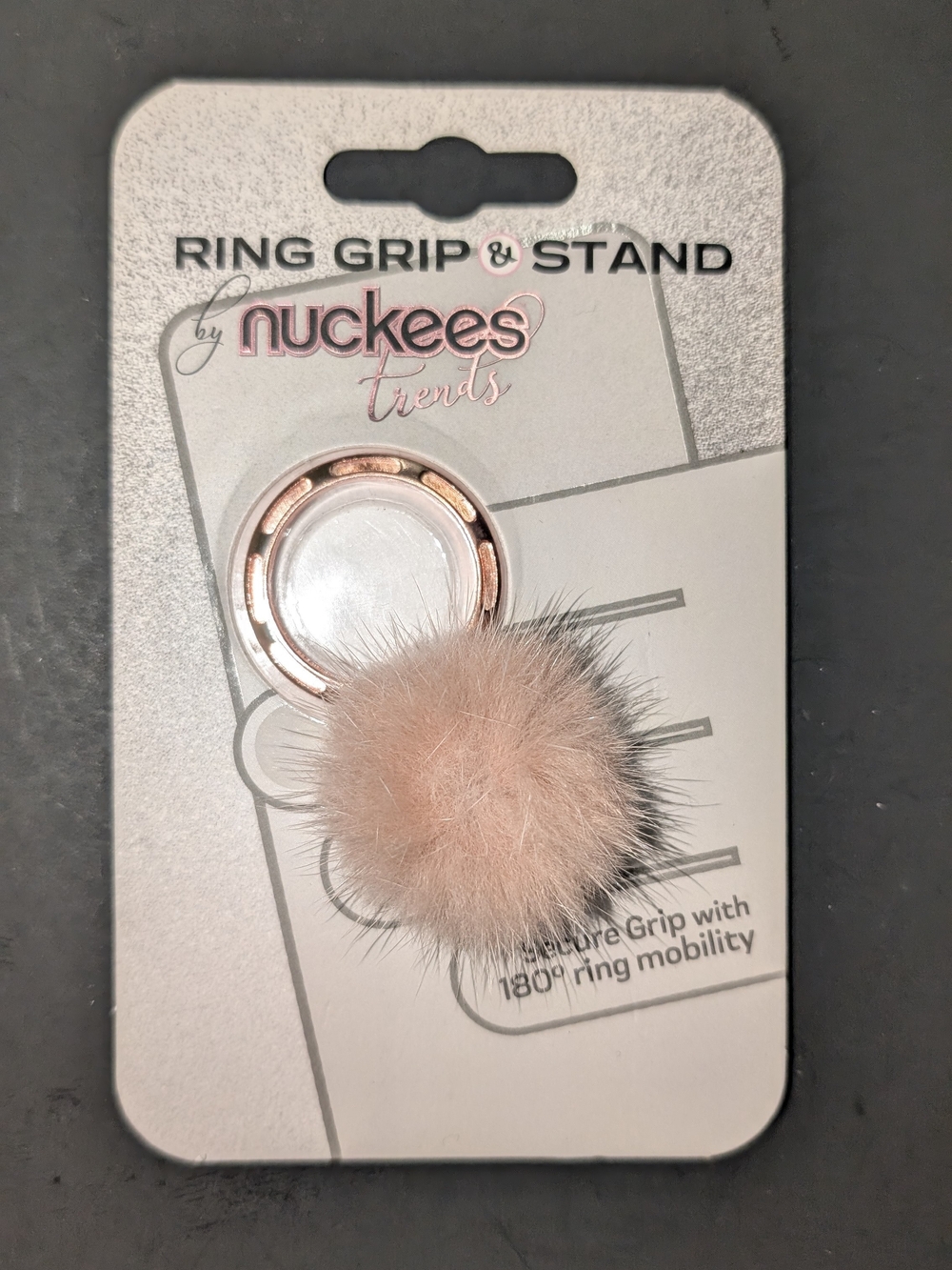 Tzumi Nuckees Trends Phone Ring Grip & Stand - Pink Winter Theme - New